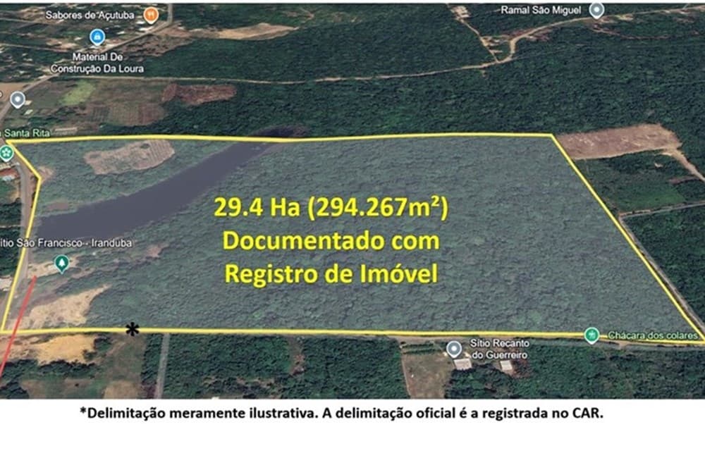 Vende Terreno Amplo de 294.267m² (29,4 Ha) e Bem Localizado em Iranduba, AM